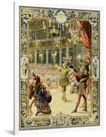 The Night Ballet, Louis XIV Dancing as Sun King-Maurice Leloir-Framed Art Print