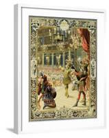 The Night Ballet, Louis XIV Dancing as Sun King-Maurice Leloir-Framed Art Print