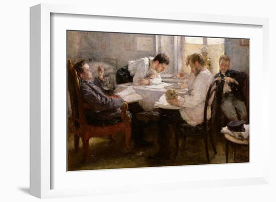 The Night Before the Exam, 1935-Leonid Osipovic Pasternak-Framed Giclee Print