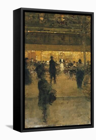 The Night Cafe-Luigi Loir-Framed Stretched Canvas