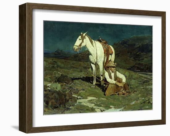 The Night Hawk-Frank Tenney Johnson-Framed Giclee Print