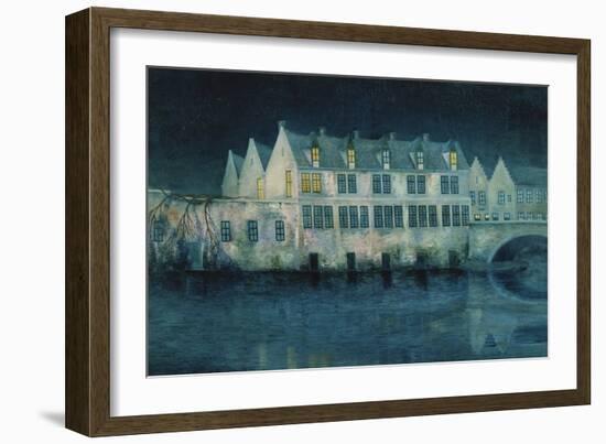The Night in Bruges; La Nuit a Bruges, 1897-William Degouve De Nuncques-Framed Giclee Print
