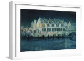 The Night in Bruges; La Nuit a Bruges, 1897-William Degouve De Nuncques-Framed Giclee Print