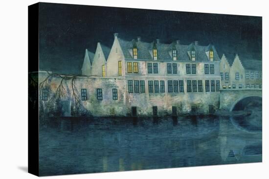 The Night in Bruges; La Nuit a Bruges, 1897-William Degouve De Nuncques-Stretched Canvas