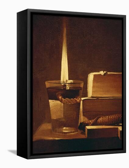 The Night Light, 1630-35-Georges de La Tour-Framed Stretched Canvas