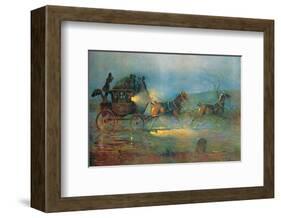 The Night Mail, a Hundred Years Ago-Cecil Aldin-Framed Premium Giclee Print