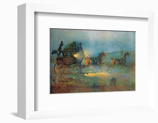 The Night Mail, a Hundred Years Ago-Cecil Aldin-Framed Premium Giclee Print