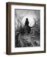 The 'Night-Mare Life-In-Death' Plays Dice with Death for the Souls of the Crew-Gustave Doré-Framed Giclee Print