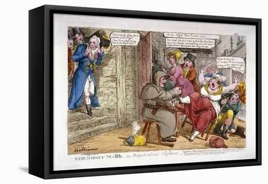 The Night Mayor - or Magistratical Vigilance, 1816-C Williams-Framed Stretched Canvas