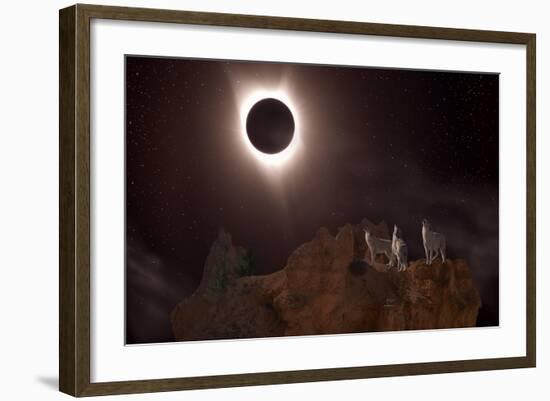 The Night of Day (Eclipse 2017)-Gordon Semmens-Framed Giclee Print