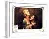 THE NIGHT OF LOVE, l-r: Vilma Banky, Ronald Colman on lobbycard, 1927-null-Framed Art Print