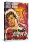 The Night of the Hunter, German Movie Poster, 1955-null-Stretched Canvas