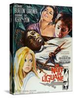 The Night of the Iguana, (AKA La Nuit De L'Iguane), French Poster Art, 1964-null-Stretched Canvas