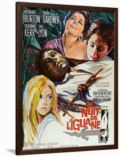 The Night of the Iguana, (AKA La Nuit De L'Iguane), French Poster Art, 1964-null-Framed Art Print