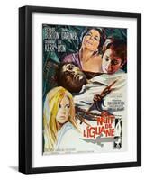 The Night of the Iguana, (AKA La Nuit De L'Iguane), French Poster Art, 1964-null-Framed Art Print