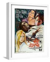 The Night of the Iguana, (AKA La Nuit De L'Iguane), French Poster Art, 1964-null-Framed Art Print