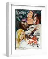 The Night of the Iguana, (AKA La Nuit De L'Iguane), French Poster Art, 1964-null-Framed Art Print