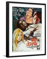 The Night of the Iguana, (AKA La Nuit De L'Iguane), French Poster Art, 1964-null-Framed Art Print