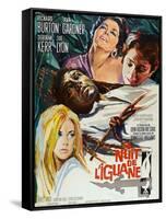 The Night of the Iguana, (AKA La Nuit De L'Iguane), French Poster Art, 1964-null-Framed Stretched Canvas