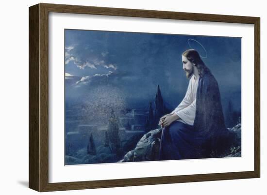 The Night on the Mount of Olives, about 1900-null-Framed Giclee Print