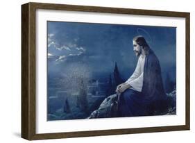 The Night on the Mount of Olives, about 1900-null-Framed Giclee Print