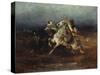 The Night Raid-Adolph Schreyer-Stretched Canvas