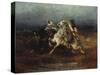 The Night Raid-Adolf Schreyer-Stretched Canvas