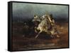 The Night Raid-Adolph Schreyer-Framed Stretched Canvas