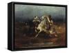 The Night Raid-Adolph Schreyer-Framed Stretched Canvas