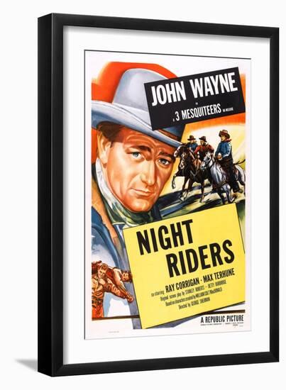 The Night Riders, John Wayne, 1939-null-Framed Art Print