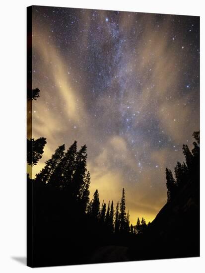 The Night Sky Above the Town of Breckenridge, Co.-Ryan Wright-Stretched Canvas