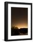 The Night Sky at Everglades National Parkõs Anhinga Trail, with Miamiõs City Glow on the Horizon-Neil Losin-Framed Photographic Print