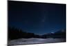 The Night Sky in Lake Pukaki with Mountcook-hyojin park-Mounted Photographic Print