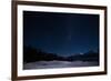 The Night Sky in Lake Pukaki with Mountcook-hyojin park-Framed Photographic Print
