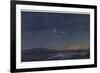 The Night Sky of Mars with Its Two Small Moons-Lucien Rudaux-Framed Photographic Print