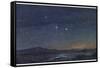 The Night Sky of Mars with Its Two Small Moons-Lucien Rudaux-Framed Stretched Canvas