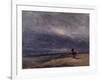 The Night Train (W/C on Paper)-David Cox-Framed Giclee Print