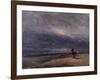 The Night Train (W/C on Paper)-David Cox-Framed Giclee Print