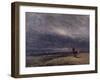 The Night Train (W/C on Paper)-David Cox-Framed Giclee Print