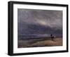 The Night Train (W/C on Paper)-David Cox-Framed Giclee Print