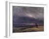 The Night Train (W/C on Paper)-David Cox-Framed Giclee Print