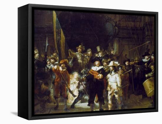 The Night Watch-Rembrandt van Rijn-Framed Stretched Canvas