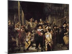 The Night Watch-Rembrandt van Rijn-Mounted Art Print