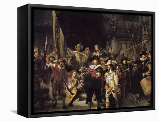 The Night Watch-Rembrandt van Rijn-Framed Stretched Canvas