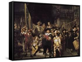 The Night Watch-Rembrandt van Rijn-Framed Stretched Canvas