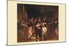 The Night Watch-Rembrandt van Rijn-Mounted Art Print