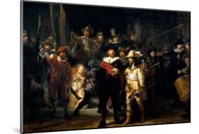 The Night Watch-Rembrandt van Rijn-Mounted Art Print