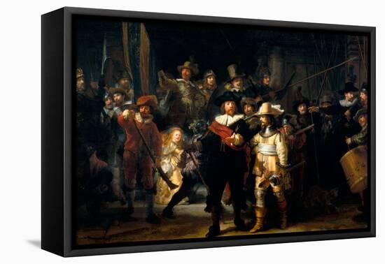 The Night Watch-Rembrandt van Rijn-Framed Stretched Canvas