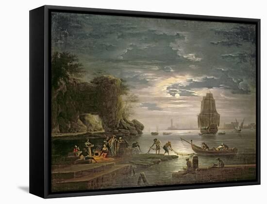 The Night-Claude Joseph Vernet-Framed Stretched Canvas