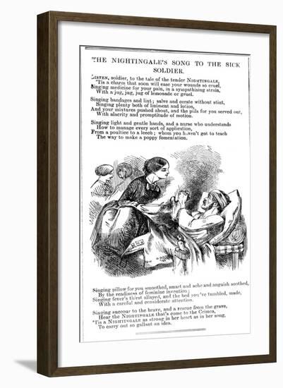 The Nightingale's Song to To the Sick Soldier, 1854-null-Framed Giclee Print